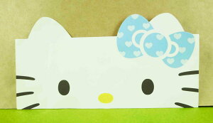 【震撼精品百貨】Hello Kitty 凱蒂貓 頭型卡片-愛心藍 震撼日式精品百貨