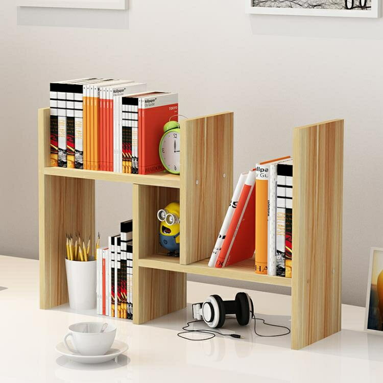 書架 現代簡約書架創意伸縮置物架桌面書柜兒童簡易桌上收納架小書架