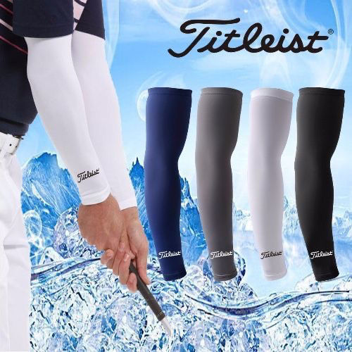 {公司貨 最低價}Titleist高爾夫防曬冰袖戶外運動大碼防曬冰絲袖套男女開車袖套