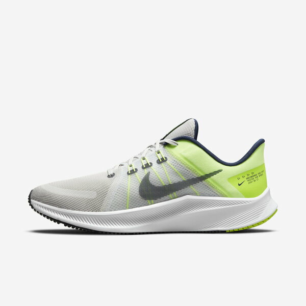 Nike Quest 4 [DA1105-003] 男鞋 慢跑鞋 避震 運動 輕量 透氣 舒適 支撐 灰 螢光綠