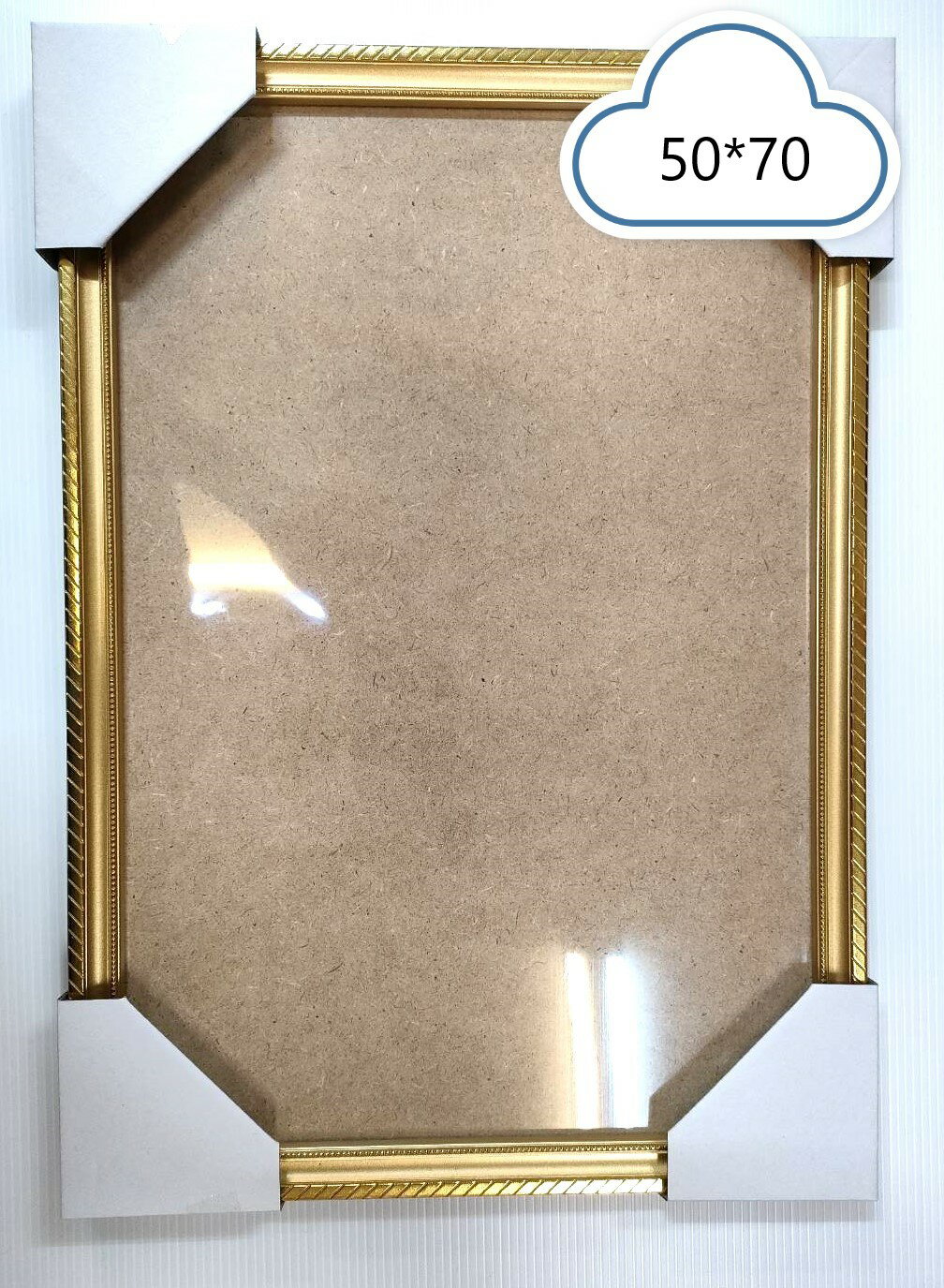 拼圖木框 - 臺灣製721優質金色木框 (適用作品尺寸：50*70公分)