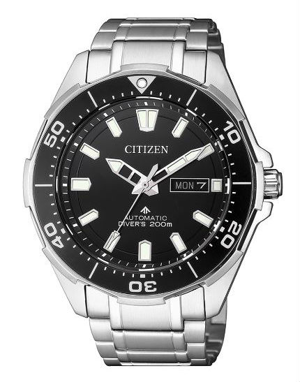 CITIZEN星辰錶 NY0070-83E 時尚光動能專業潛水腕錶/銀黑43.5mm