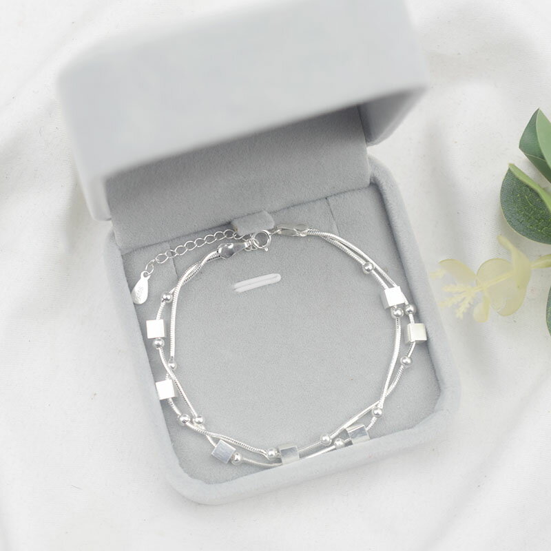 s925純銀雙層星星手鏈女潮日韓簡約氣質超仙森系學生甜美生日禮物 6