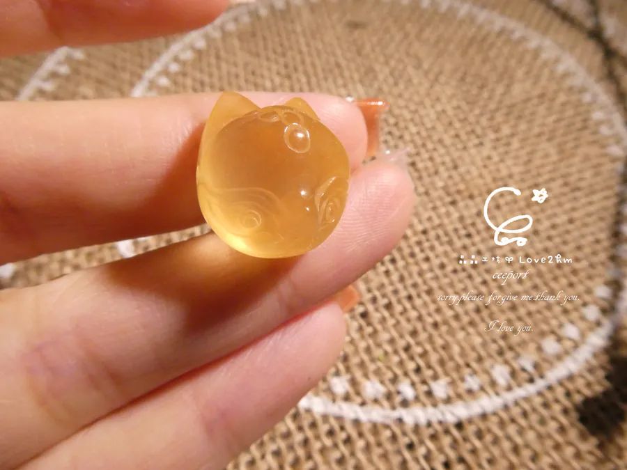 黃兔毛狐狐 黃兔毛 水晶飾品  晶晶工坊-love2hm 46215 0