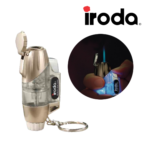 IRODA  MJ280-L 橡木桶型迷你防風噴火槍 - 內建藍色LED燈　（與AT-2056相類似）