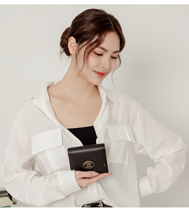 Hello Kitty - Arnold Palmer - 短夾 Morbidezza系列 - 黑色 6