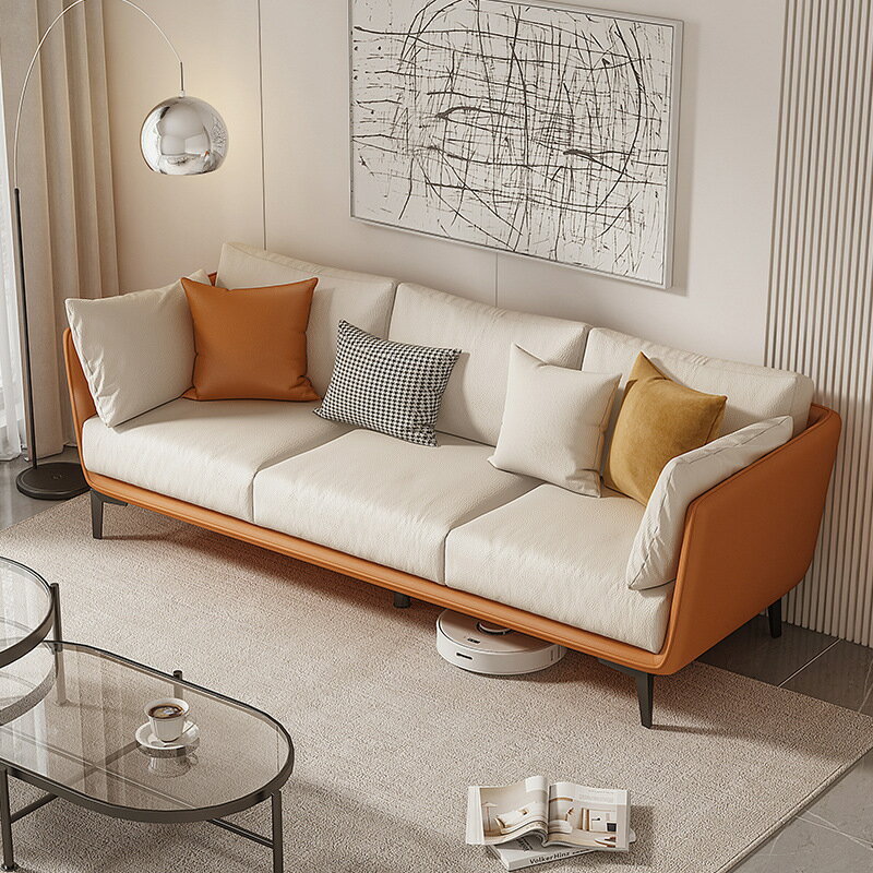 【品質保證】沙發 北歐科技布藝沙發小戶型客廳雙人三人位簡約現代出租房家用網紅款
