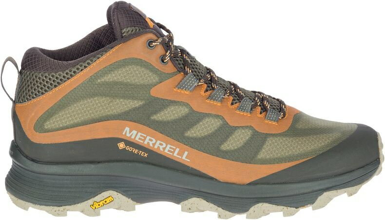 ├登山樂┤美國 MERRELL MOAB SPEED MID GORE-TEX 健行用慢跑男鞋 墨綠/橘 # ML135411