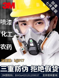 3M防毒面具噴漆專用打農藥呼吸防護面罩全臉6200防化工業粉塵氣體 露天市集 全台最大的網路購物市集
