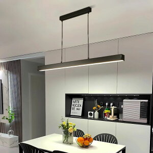極簡風餐廳吊燈一字長條LED現代簡約北歐輕奢家用吧臺飯廳辦公室