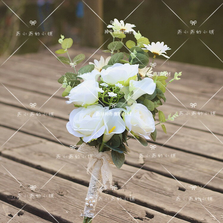 影樓攝影拍照道具原創新娘手捧花結婚新款旅拍模擬韓式婚紗照花束