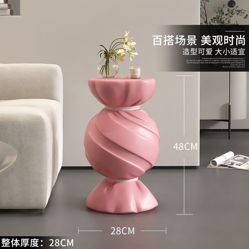 棕櫚樹糖果沙發旁茶幾可愛奶油風客廳落地擺件玻璃託盤家居裝飾品197SFY 快速出貨