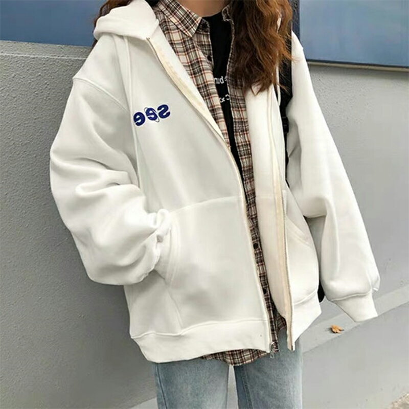 衛衣女春秋寬松ins潮原宿bf慵懶風百搭薄款上衣