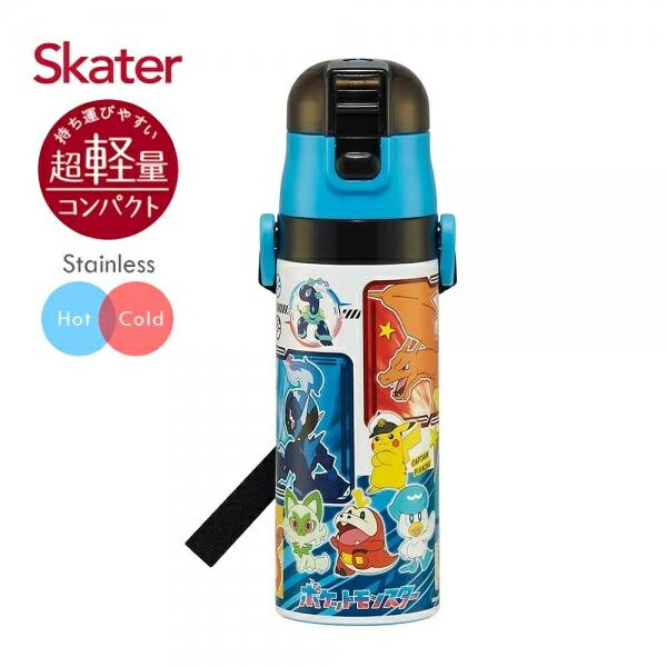 Skater不鏽鋼直飲保溫水壺(470ml) (4973307664915 寶可夢-藍黑) 990元