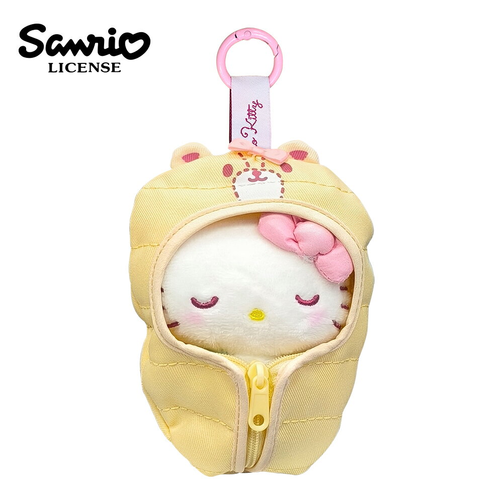 【正版授權】凱蒂貓 睡袋 玩偶吊飾 吊飾 娃娃 絨毛玩偶 Hello Kitty 三麗鷗 Sanrio - 312944