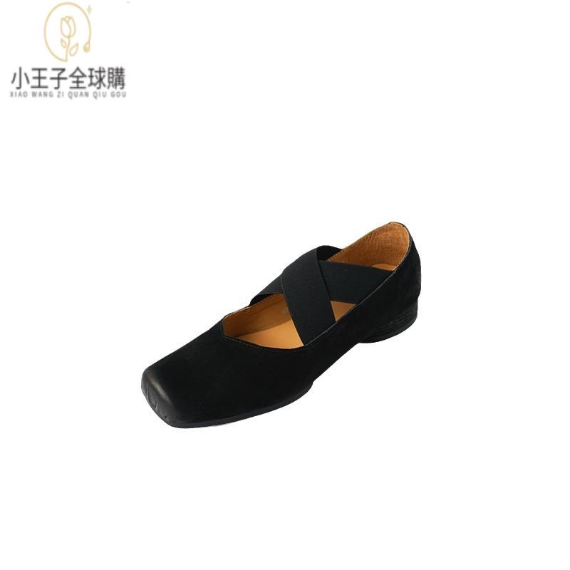 【公司現貨速發】免運 開發票 小短靴 堆堆靴 真皮女鞋 羊皮鞋 小皮鞋 樂福鞋春全皮復古做舊芭蕾舞鞋豬鼻子瑪麗珍鞋裡外全皮單鞋胖腳女鞋 定製