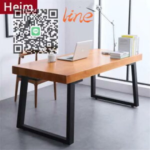 北歐 鐵藝 實木 電腦桌 家用 飄窗小型辦公桌 現代 簡約 老板辦公室 桌 商用