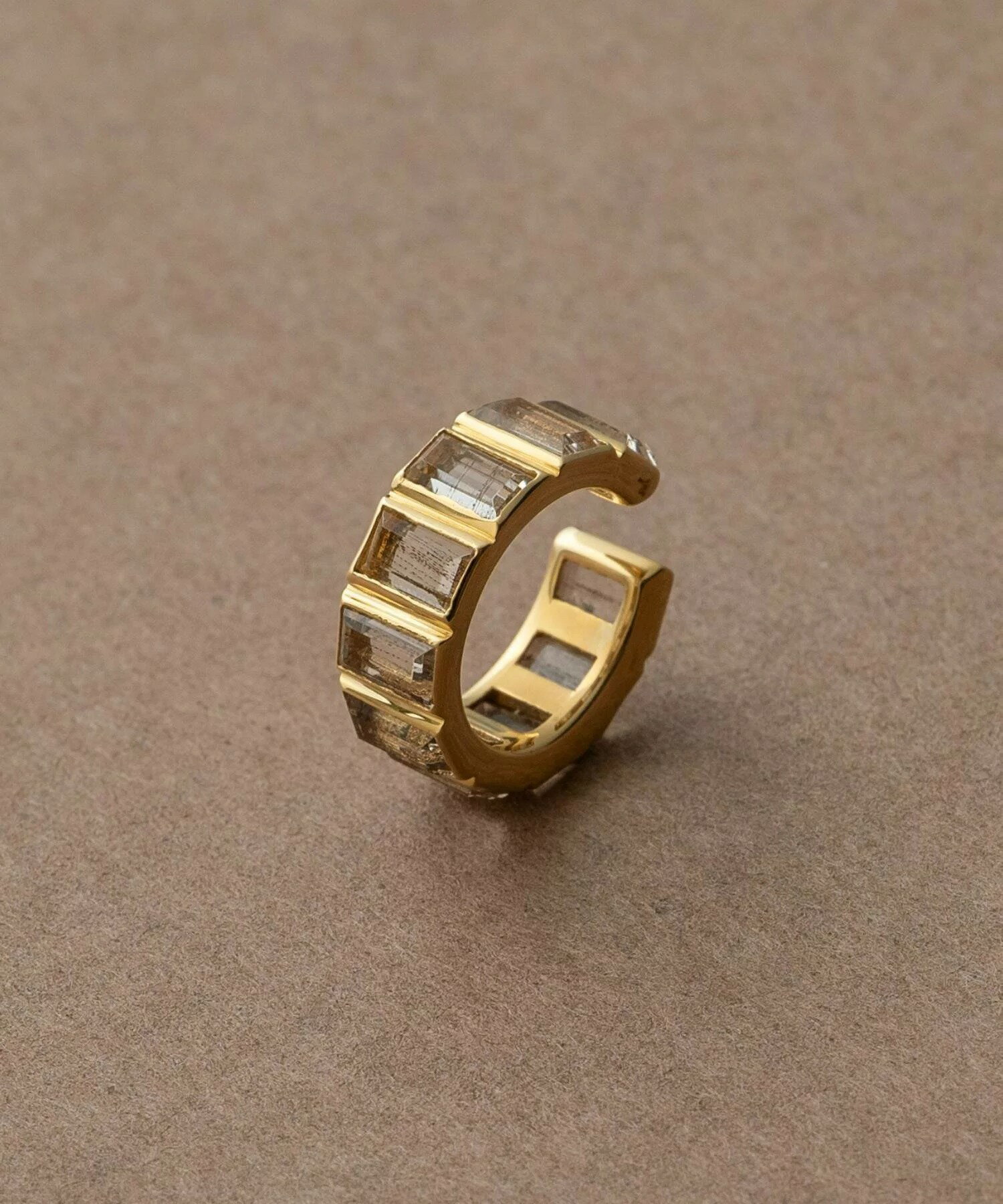 [bijoux] ete 方磚方柱石耳釦 金色  | 耳環  送禮 情人節 [Rakuten Fashion]
