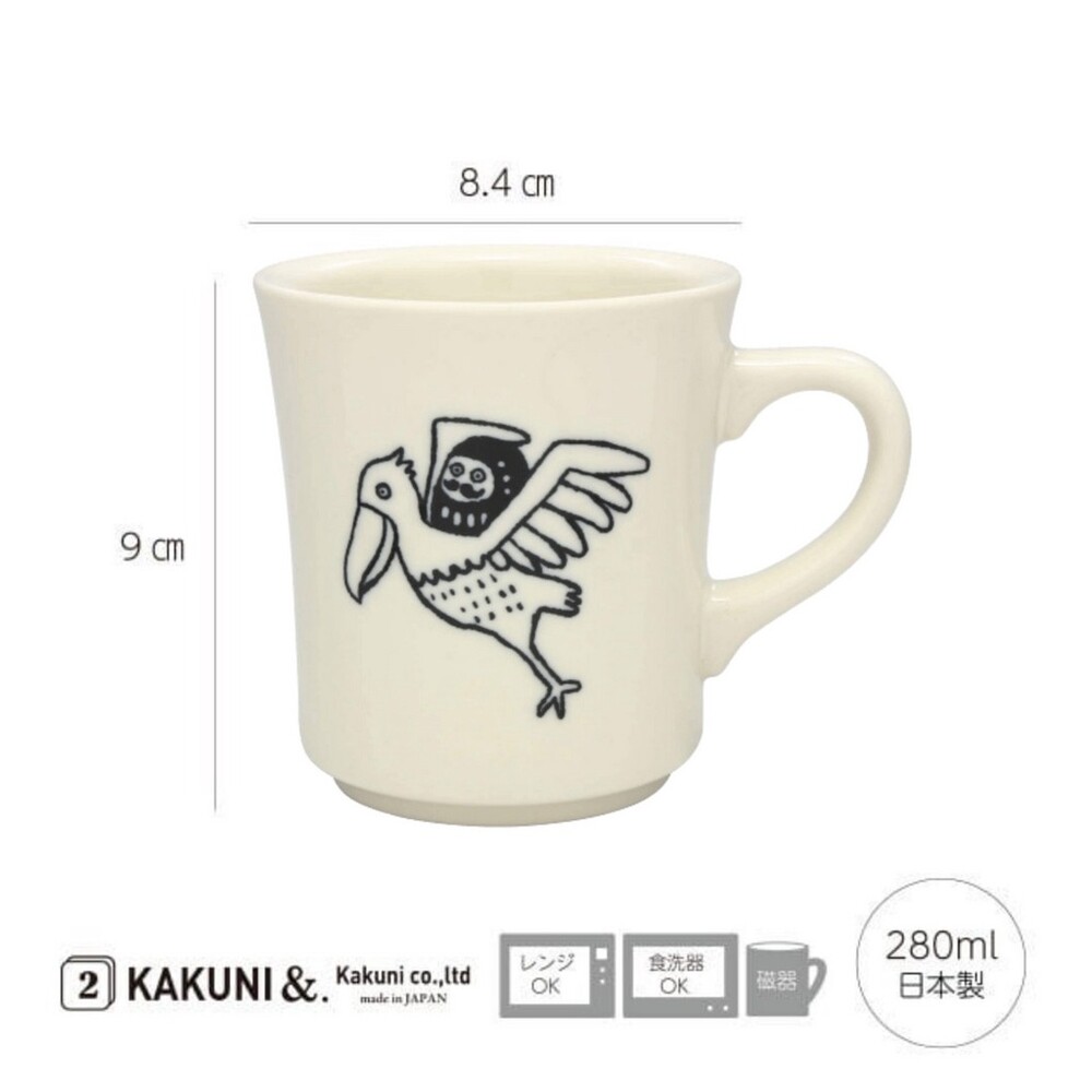 日本製 日本 美濃燒 大嘴鳥馬克杯 280ml 水杯 咖啡杯 大嘴鳥 福神 可洗碗機 可微波爐 - 日本進口 日本 代購 日本代購 現貨 日本空運來臺 美濃燒 大嘴鳥馬克杯 280ml 水杯 咖啡杯 大嘴鳥 福神 可洗碗機