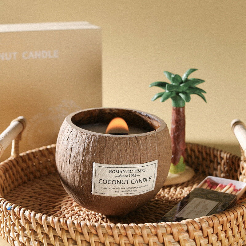 天然椰子殼香氛蠟燭 附禮盒紙袋