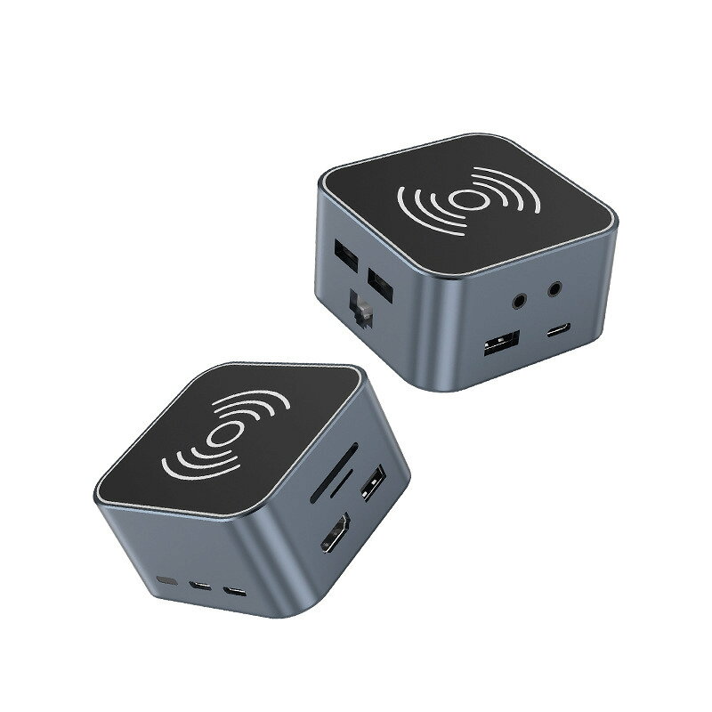 15W無線充擴充套件塢14in1多功能拓展塢 docking station 高畫質4K60hz【北歐居家生活】