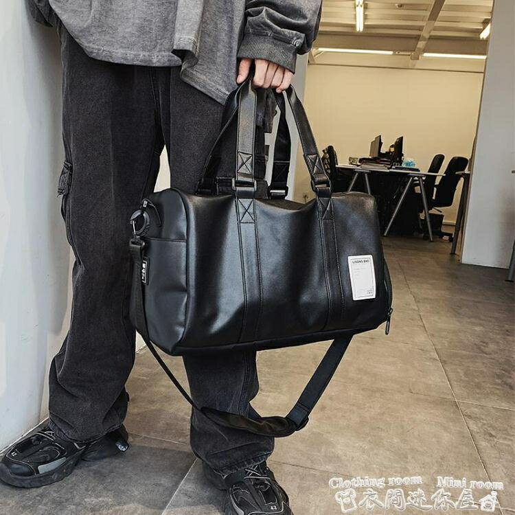 健身包短途出差手提包男士韓版健身包學生側背包斜背旅行包大容量行李包 新品