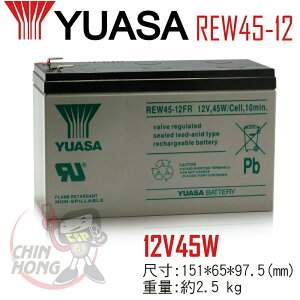 【CSP】UPS YUASA湯淺REW45-12高率型密閉式鉛酸電池 替代12V9AH 12V7AH 鉛酸電池