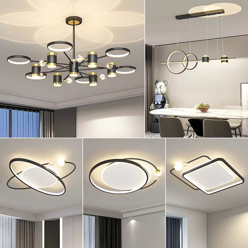客廳吊燈北歐輕奢投影氛圍大廳燈2022年新款現代簡約臥室餐廳燈具