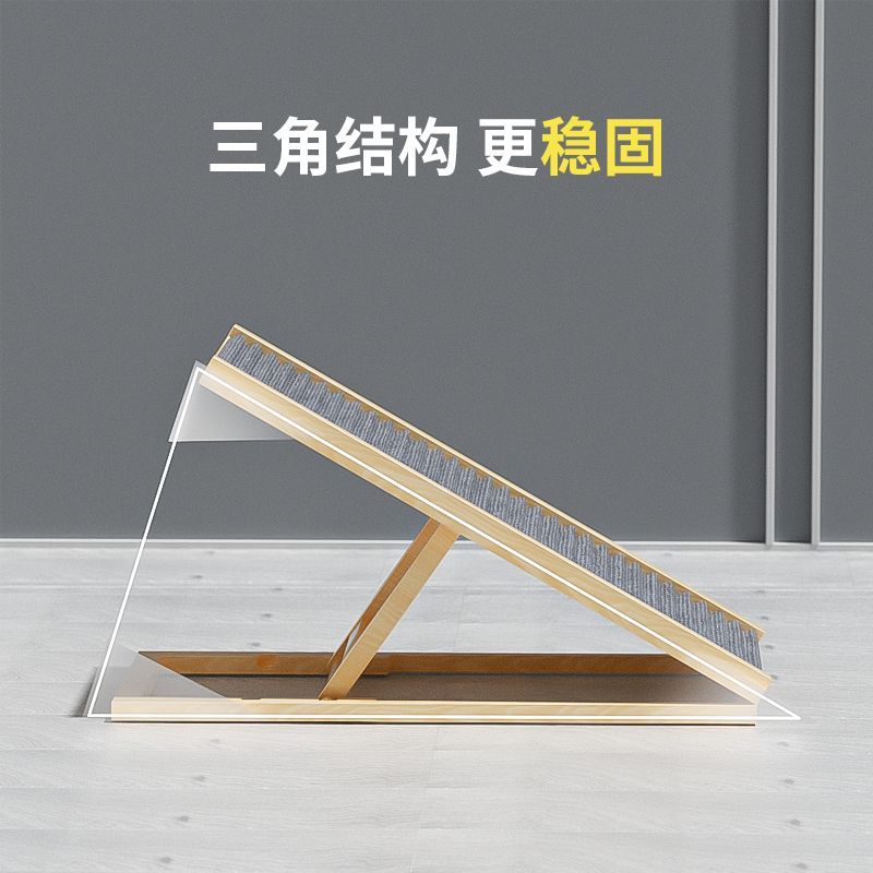 【台灣公司 可開發票】寵物樓梯臺階上床斜坡小狗小型老年犬折疊木柯基梯子床邊狗狗爬梯 2