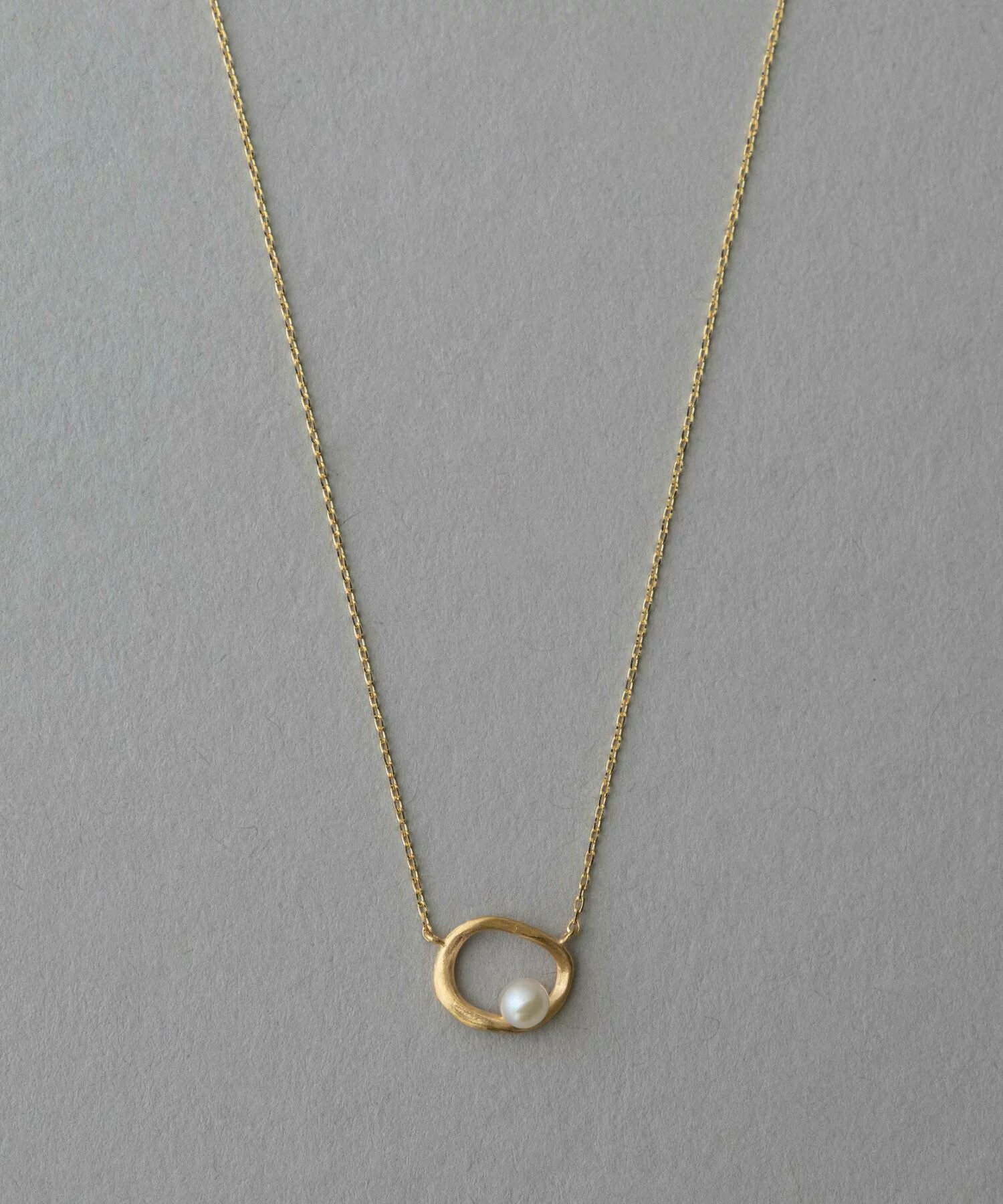 [bijoux] ete K18YG 珍珠圈形項鍊 | 項鍊  送禮 情人節 [Rakuten Fashion]