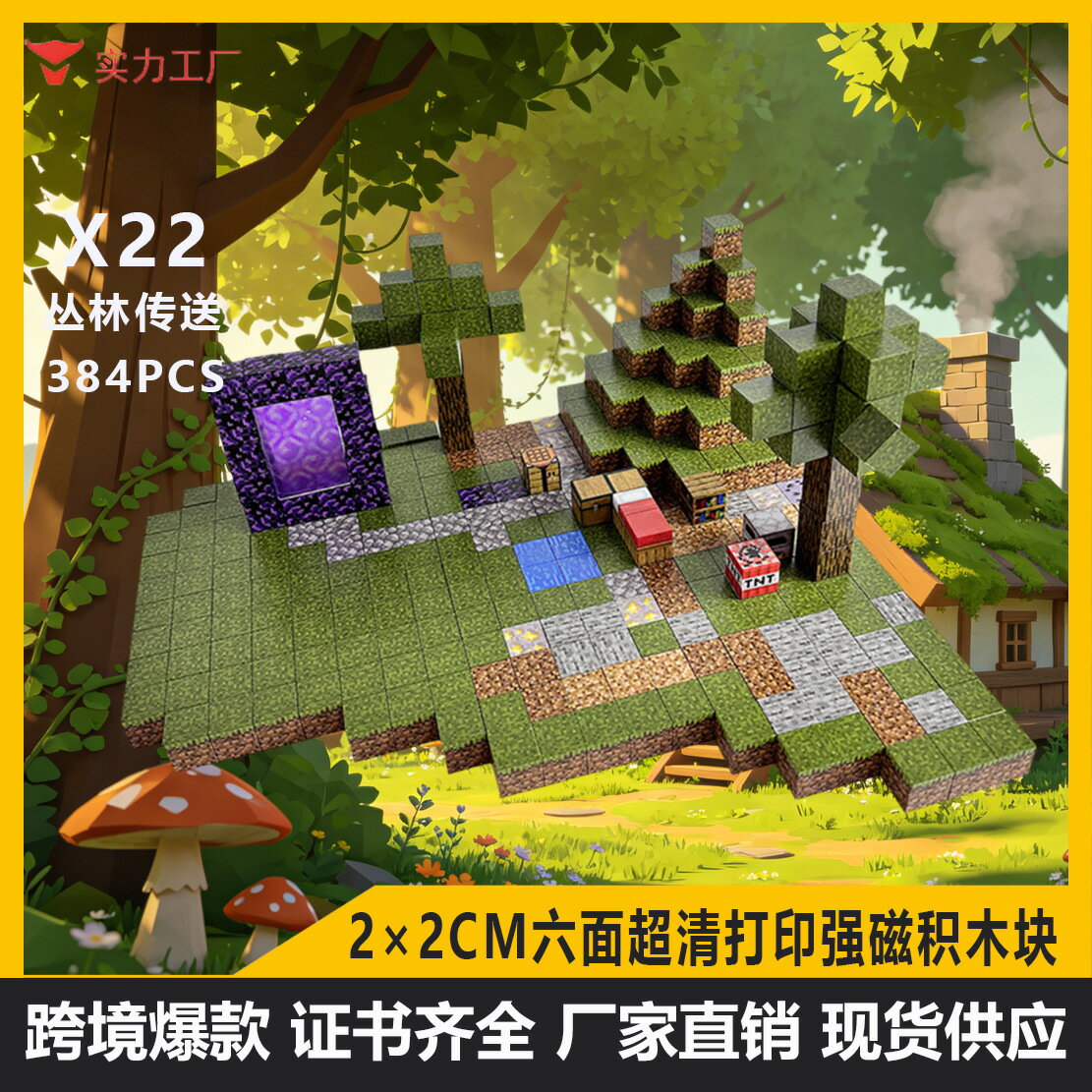 我的迷你磁力世界方塊磁鐵拼搭積木玩具個性拼裝益智兒童禮物套裝