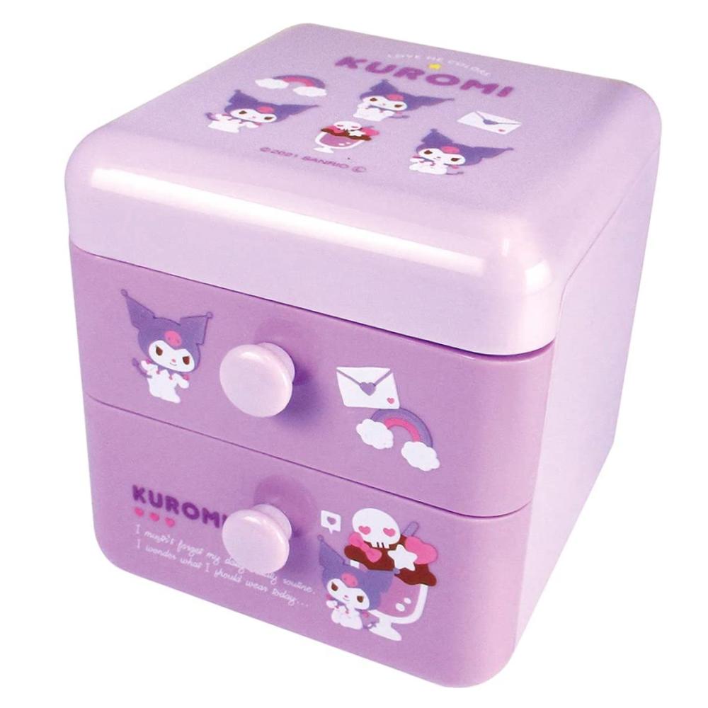 【震撼精品百貨】My Melody 美樂蒂~日本三麗鷗Sanrio 酷洛米桌上型塑膠雙抽收納盒*15254