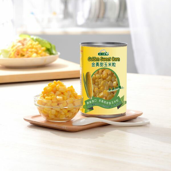 新品上市![統一生機] 金黃甜玉米粒150g/罐3入組(盒)特選非基因改造玉米，香醇甜脆