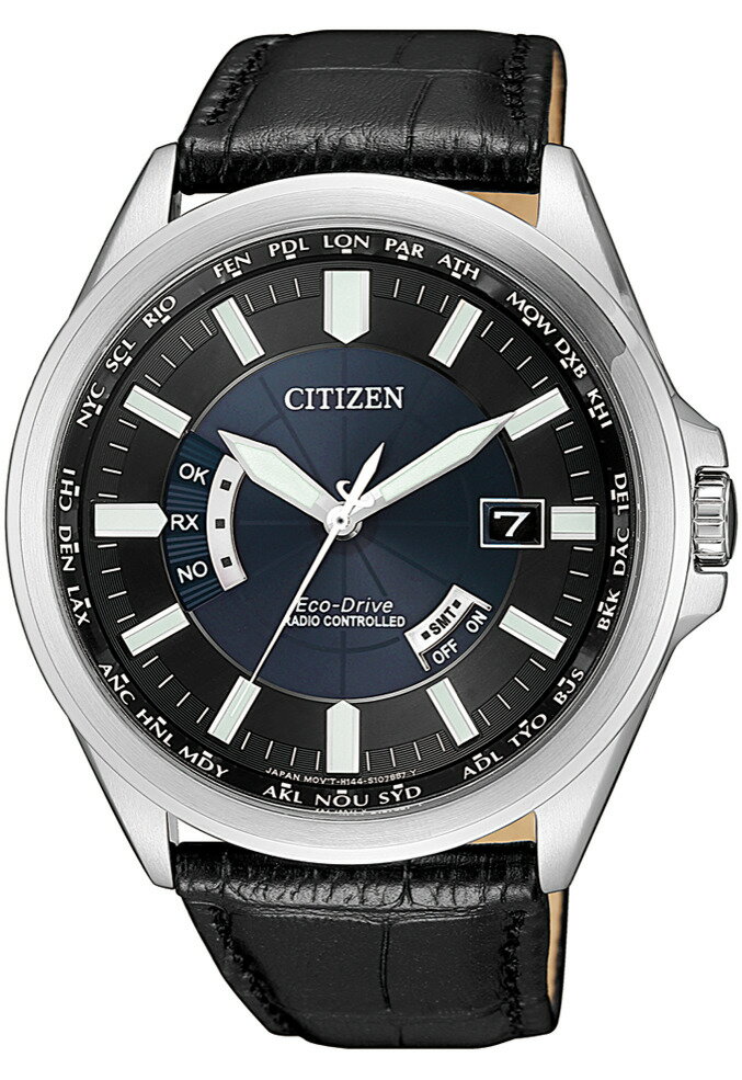CITIZEN星辰錶 紳士藍光動能電波對時腕錶CB0180-11L/43mm