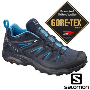 【SALOMON 法國】男X ULTRA3 GTX低筒登山鞋『石墨黑/夜空藍/蔚藍』402423