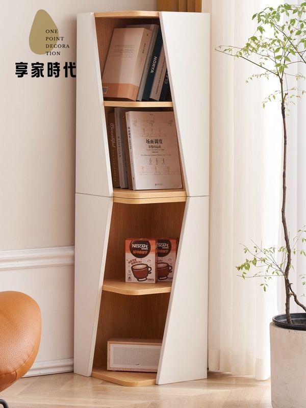 免運 書架書櫃 置物架置物櫃 轉角櫃歪櫃子玄關書櫃拐角墻角置物架角落創意三角櫃弧形【yyy】