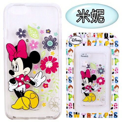 【Disney】iPhone6 /6s 花朵系列 彩繪透明保護軟套 7