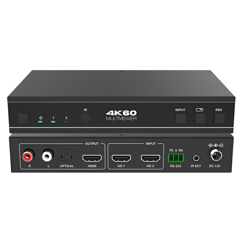 【易控王】2x1 HDMI多畫面切換器 選擇器 4K@60Hz 音訊分離 PIP (40-212-03)