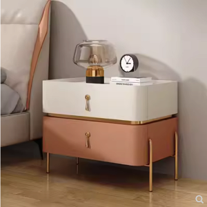 床頭櫃 新款 極簡輕奢床頭櫃 法式床邊櫃 高級歐式 現代簡約