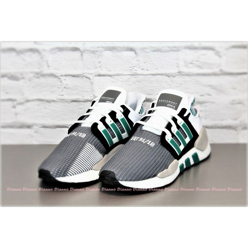 帝安諾- Adidas EQT 91/18 Support AQ1037 灰綠黑白黑歐美限定Boost超