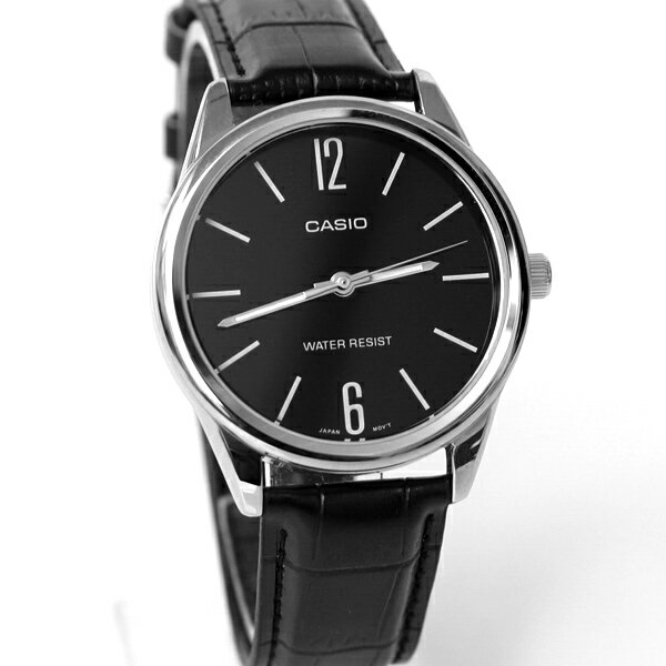 CASIO卡西歐簡約風全黑皮革錶【NEC143】