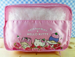 【震撼精品百貨】Hello Kitty 凱蒂貓 化妝包/筆袋-扁平化妝包-三麗鷗家族-旅行用 震撼日式精品百貨