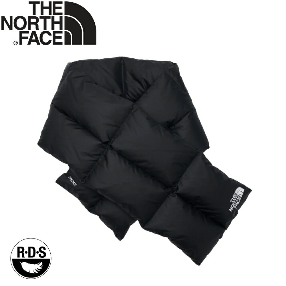 【The North Face 羽絨圍巾《黑》】89WJ/登山/防潑水/滑雪/羽絨圍脖/保暖鵝絨