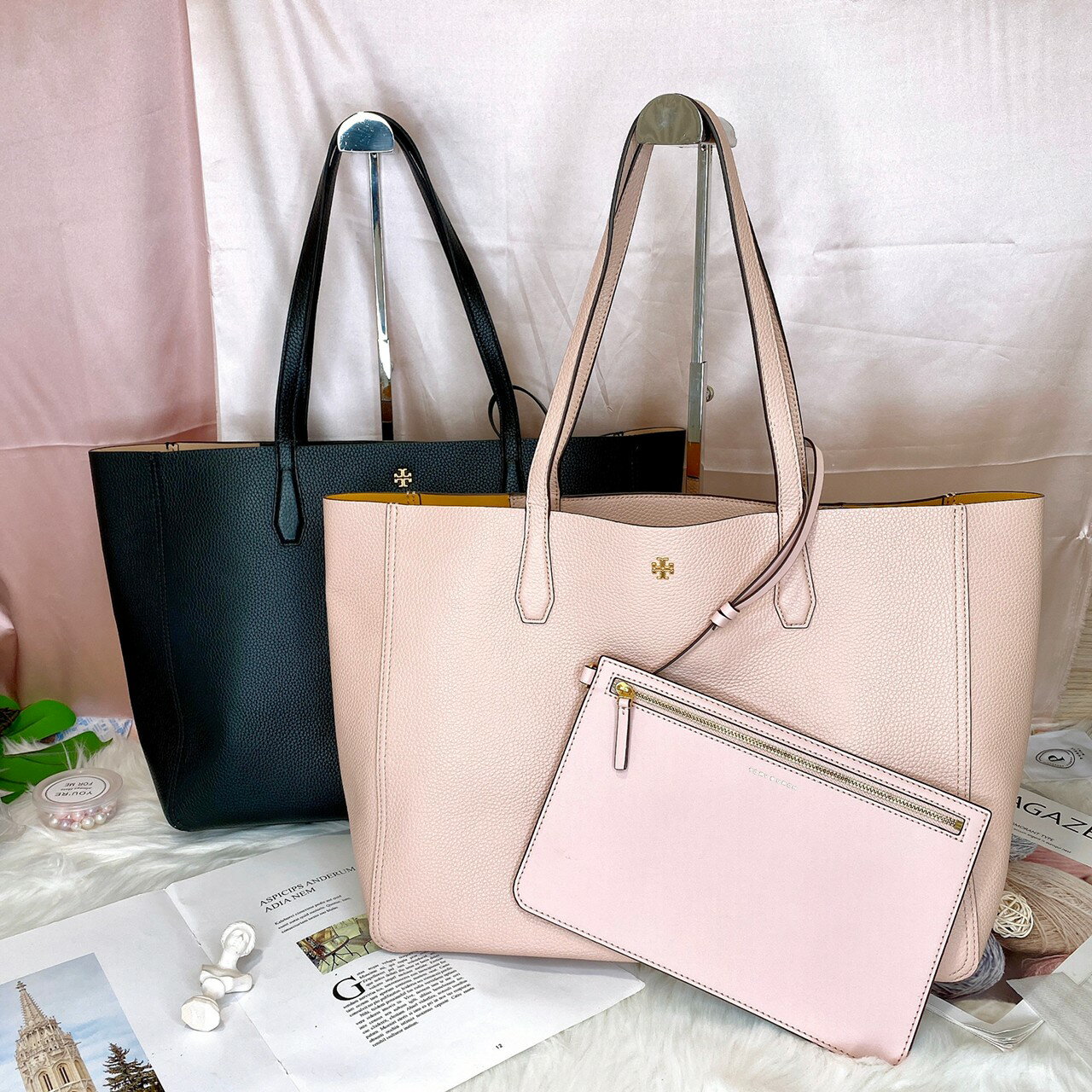 美國代購  台灣現貨  Tory Burch 1+1托特包 肩背包【送禮精選★APP下單點數4倍送】