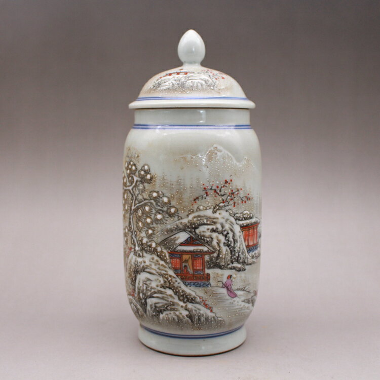 清時代 粉彩 茶葉罐 清時代 粉彩 茶葉罐 【公式通販】