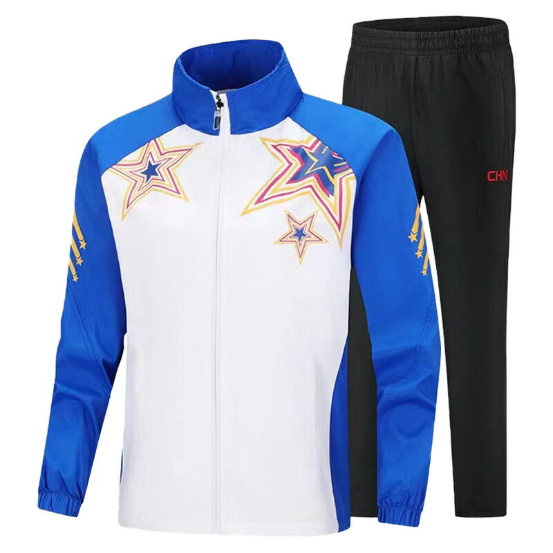 【巴黎精品】運動套裝兩件套休閒服-印花夾克運動長褲男運動服4款a1he27