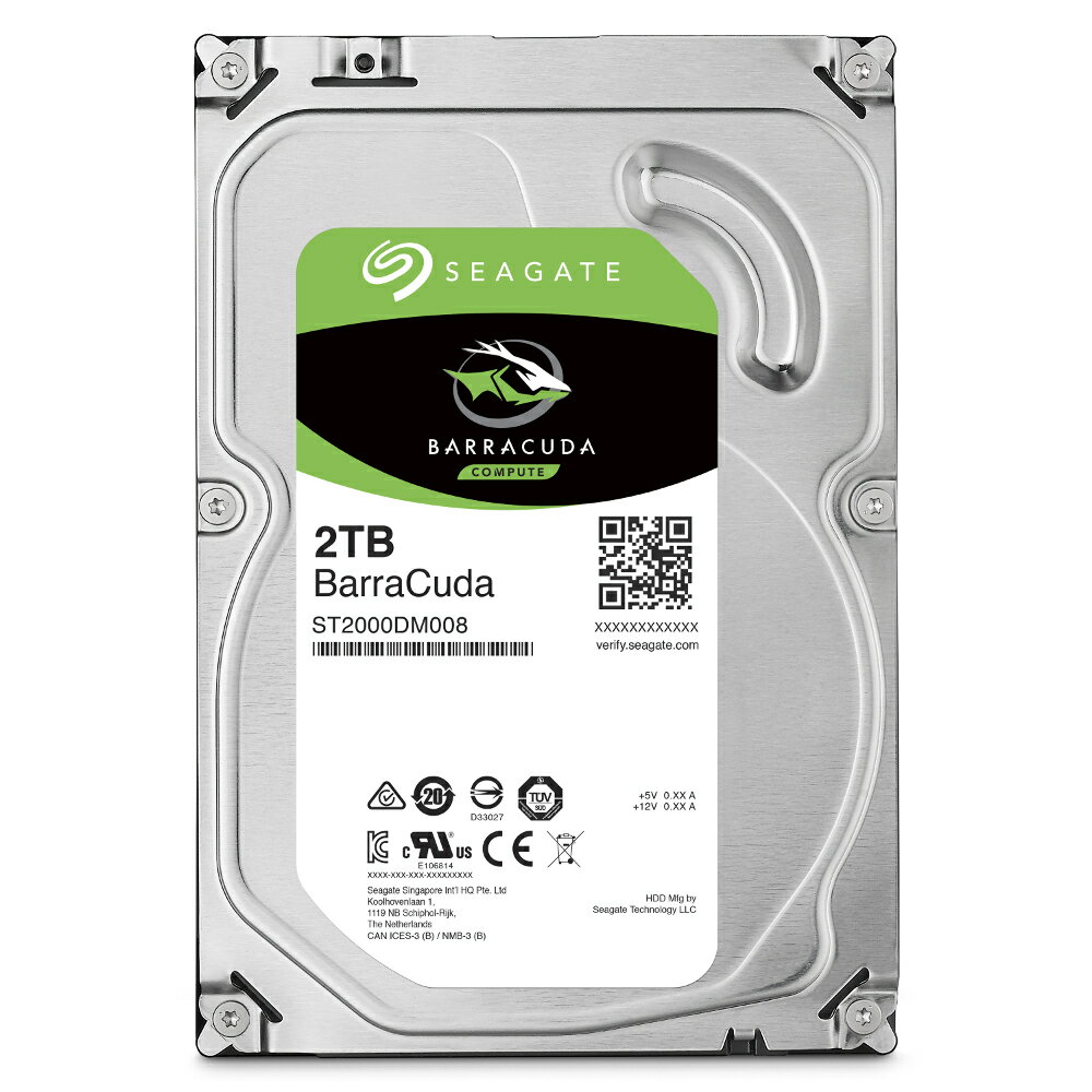 Seagate【BarraCuda】新梭魚 2TB 3.5吋桌上型硬碟(ST2000DM008)