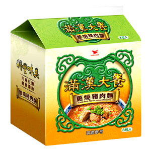 統一 滿漢大餐 蔥燒豬肉麵 193g (3包入)/袋【康鄰超市】
