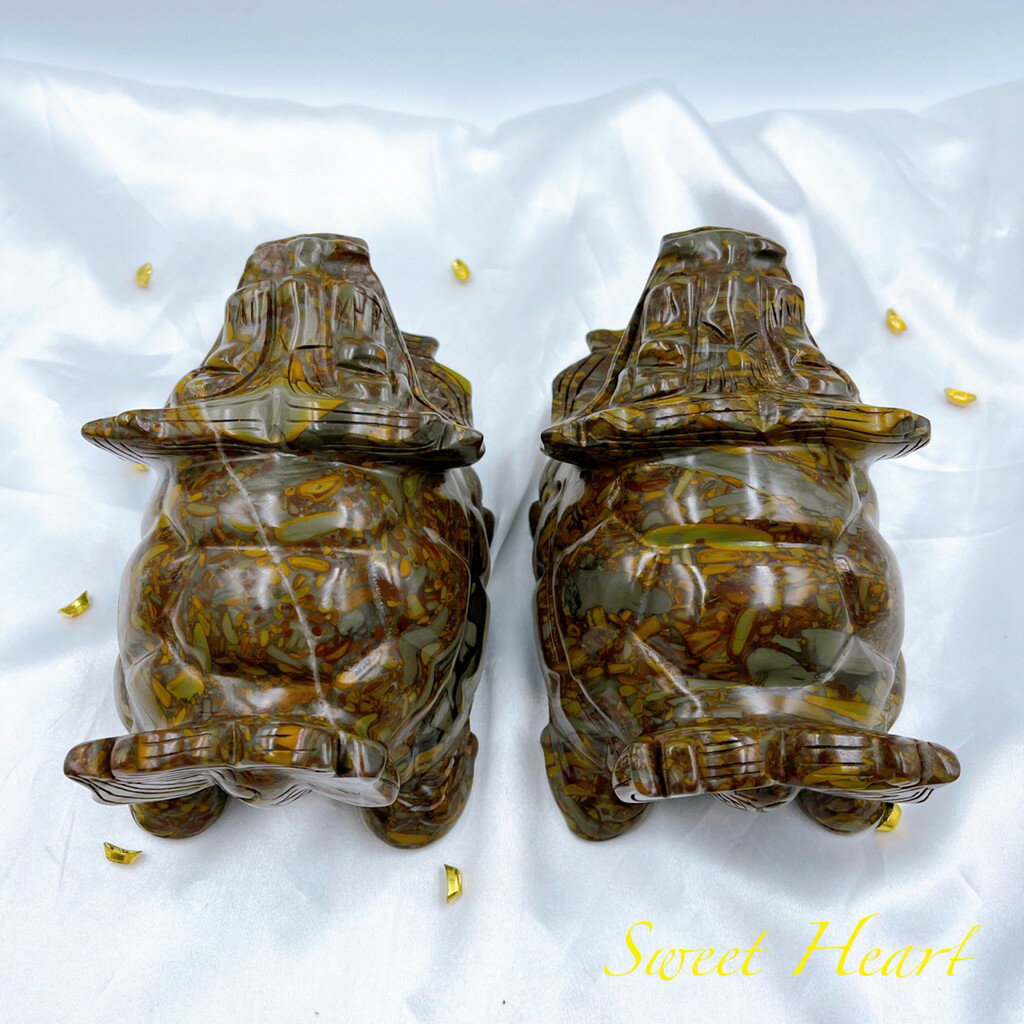 Sweet Heart 田芯開運精選 💯 天然 女媧石 女媧石龍龜 龍龜 一對 聚財陣宅 福氣長壽 贈五帝綁飾 含開光 6