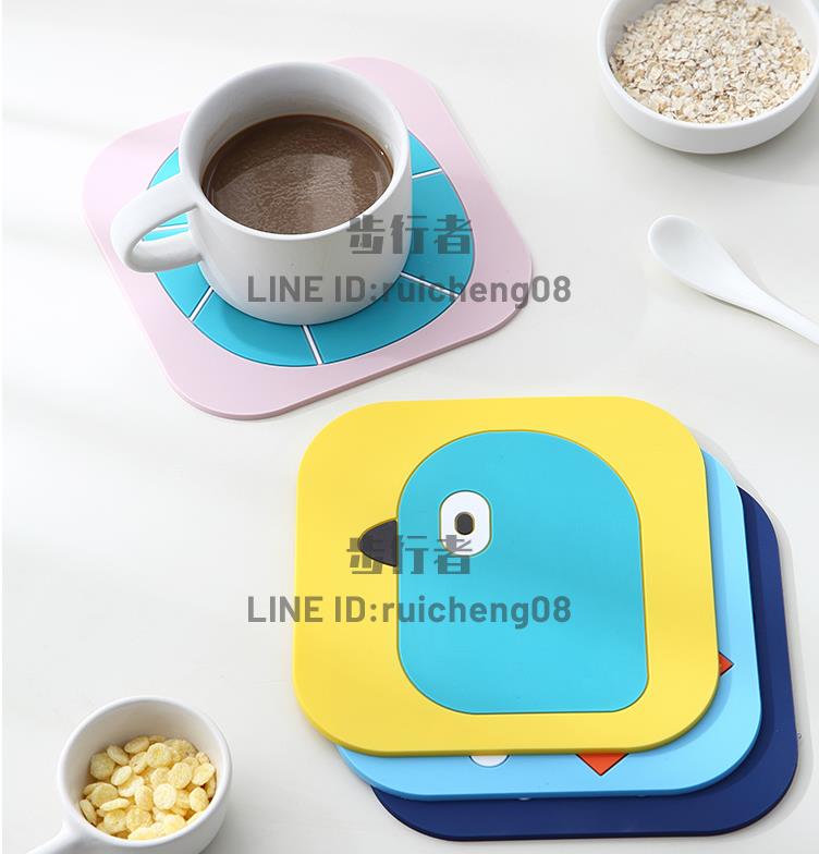 隔熱墊耐高溫矽膠防燙墊餐桌墊卡通餐墊家用杯墊砂鍋墊子碗盤墊【步行者戶外生活館】
